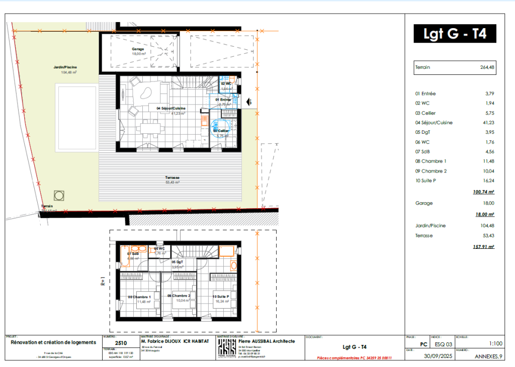 appartements parcelle a vendre